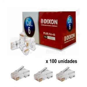 DIXON CONECTOR PLUG CAT6E RJ45 CAJA X100U