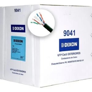 DIXON 9041 Cable U/UTP Cat6 23AWG para exteriores Negro – 305mts