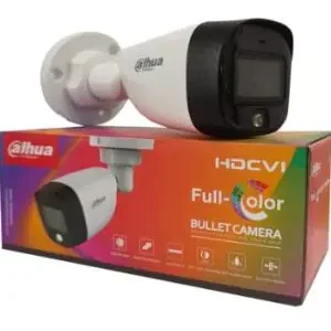 DAHUA HAC-HFW1509C(-A)-LED Cámara de seguridad analógica 2K 5MP, 2.8mm, IR/LED 20m, Micrófono, FullColor