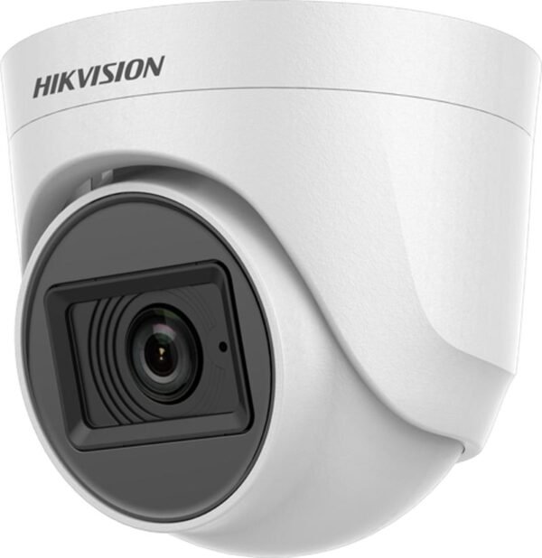 HIKVISION DS-2CE76H0T-ITPFS  4 EN 1 CON AUDIO (TVI, CVI, AHD Y CVBS), TURRET PLASTICA, 5MP