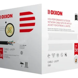 DIXON 7061 exterior, Cable UTP categoría 5E cobre x 305 mts (negro)