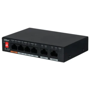 DAHUA PFS3006-4ET-60 Switch 4 Puertos POE 10/100Mbps, 2Uplink 10/100Mbps, 60w