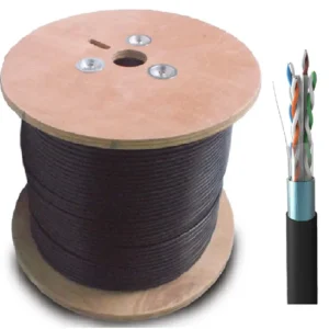 SATRA Cable UTP F/UTP CAT 6 cobre sólido 24AWG negro exterior x 305mts
