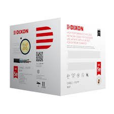DIXON 8041, Cable de red utp categoría 5e 305m- negro - exterior 100% cobre