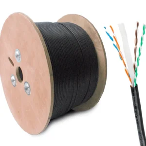 SATRA Cable UTP UTP/PE CAT 6 cobre sólido 23AWG negro exterior x 305mts