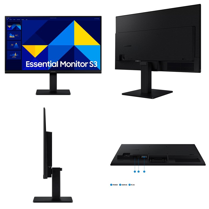 Monitor plano SAMSUNG Essential Monitor S3, 22"
